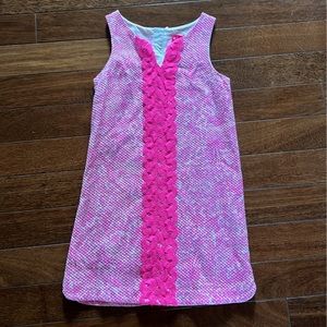 Lilly Pulitzer Girls sleeveless Pink shift dress Sz 7/8